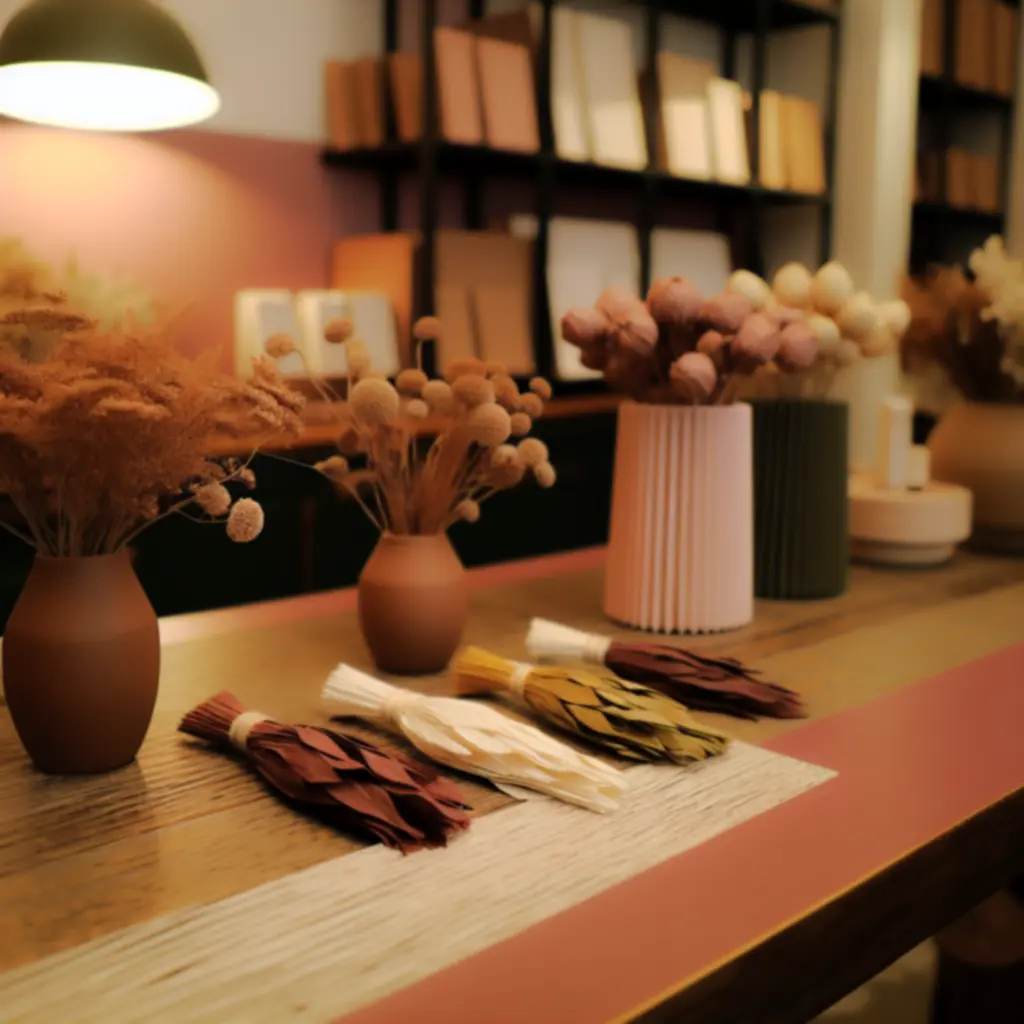 Hangulatos szárazvirág csokor meleg, rusztikus háttér előtt